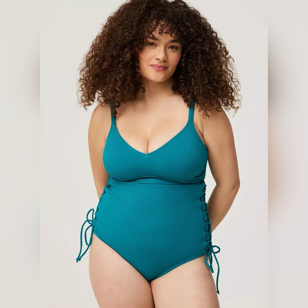 NWT Torrid One Piece Teal Swimsuit